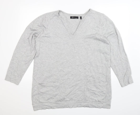 Preworn Womens Grey Knit Pullover Jumper Size XL