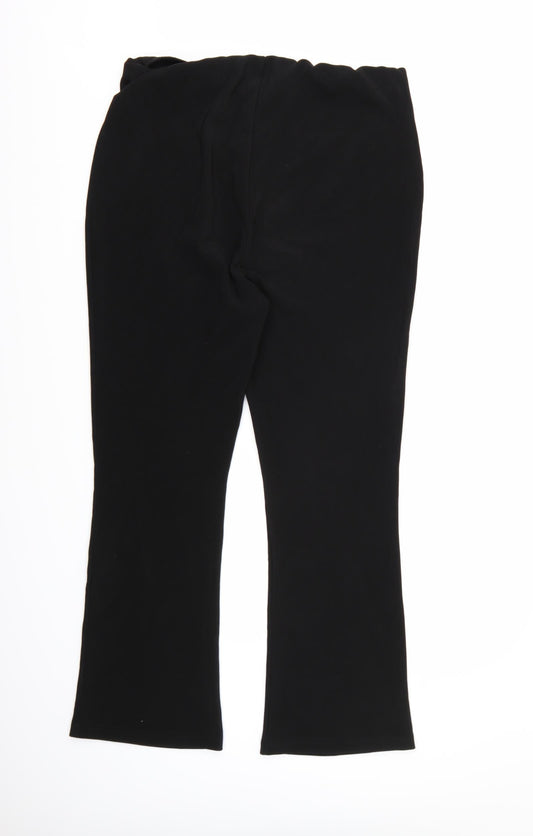 Womens UK Size 18 Preworn Regular Fit Black Trousers
