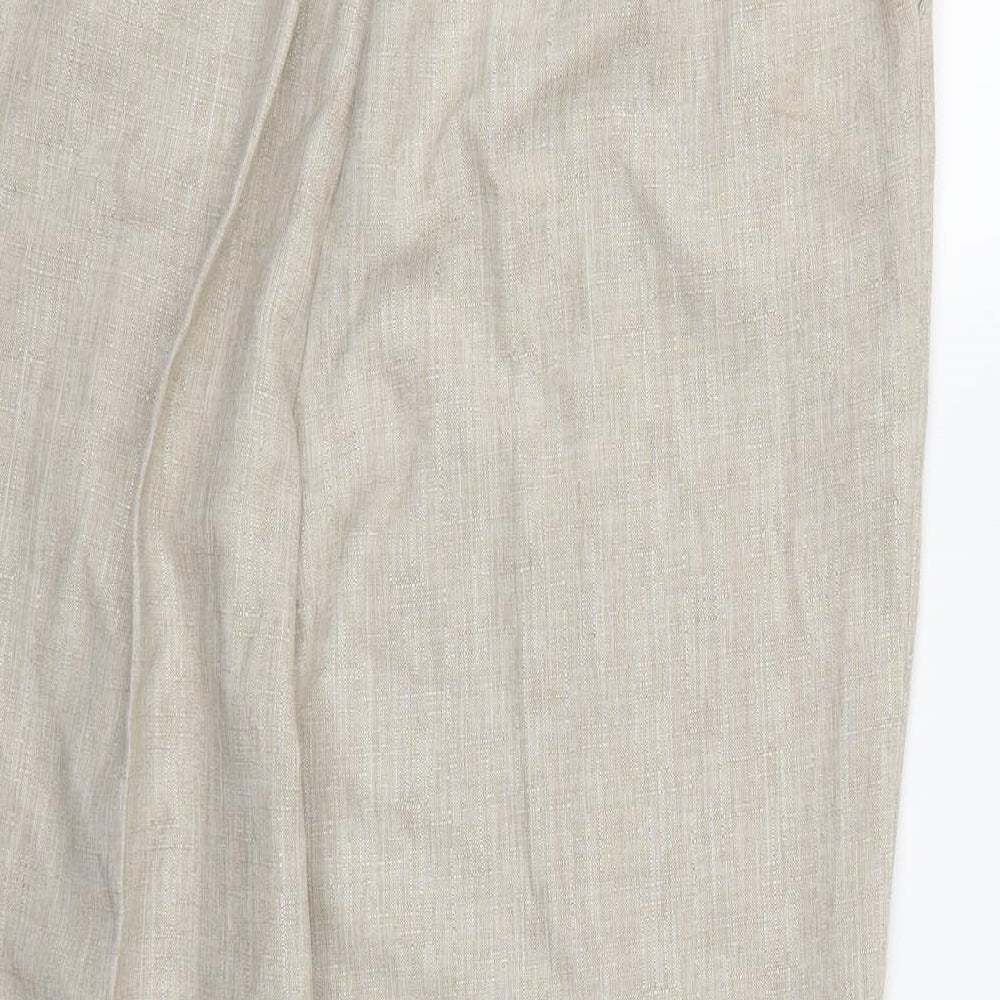 Womens UK Size 12 Papaya Regular Fit Ivory Trousers