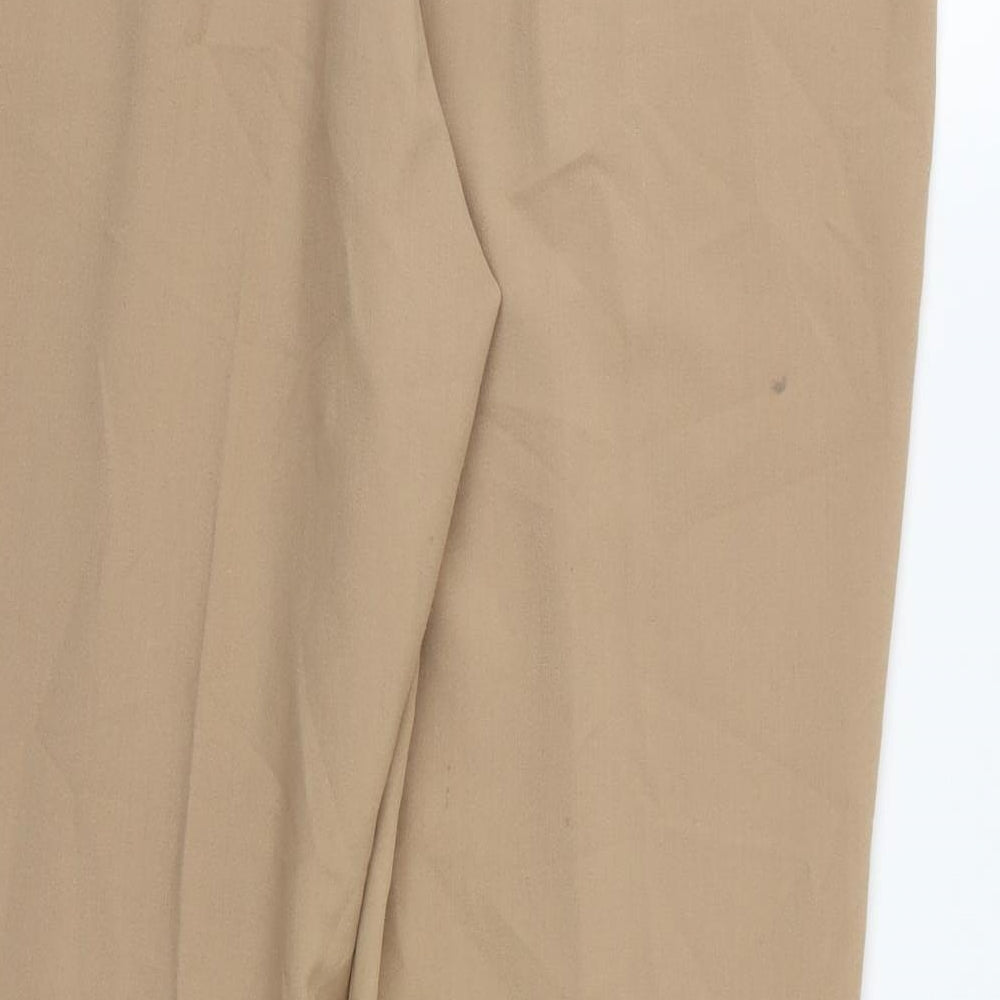 Classic Womens Brown Trousers Size 14 L28 in
