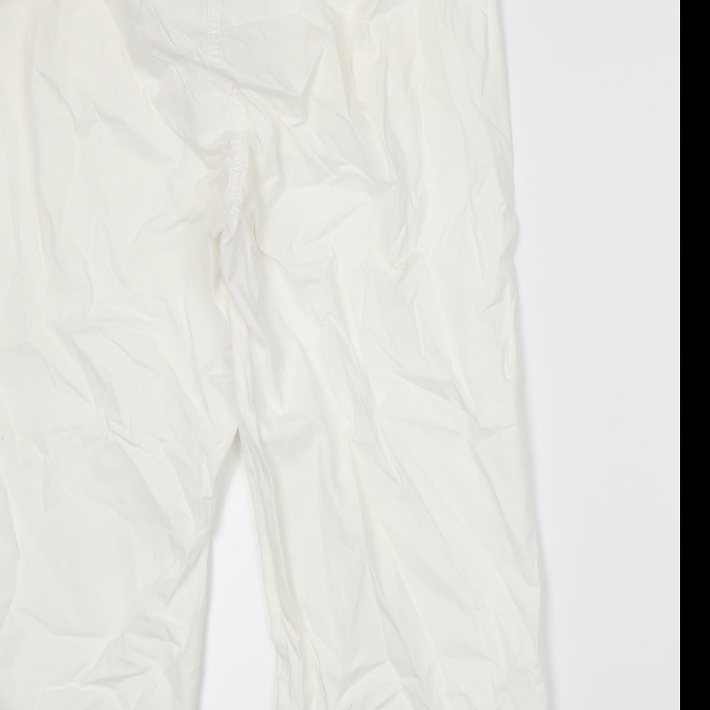 Womens UK Size 14 Anthology Regular Fit White Trousers