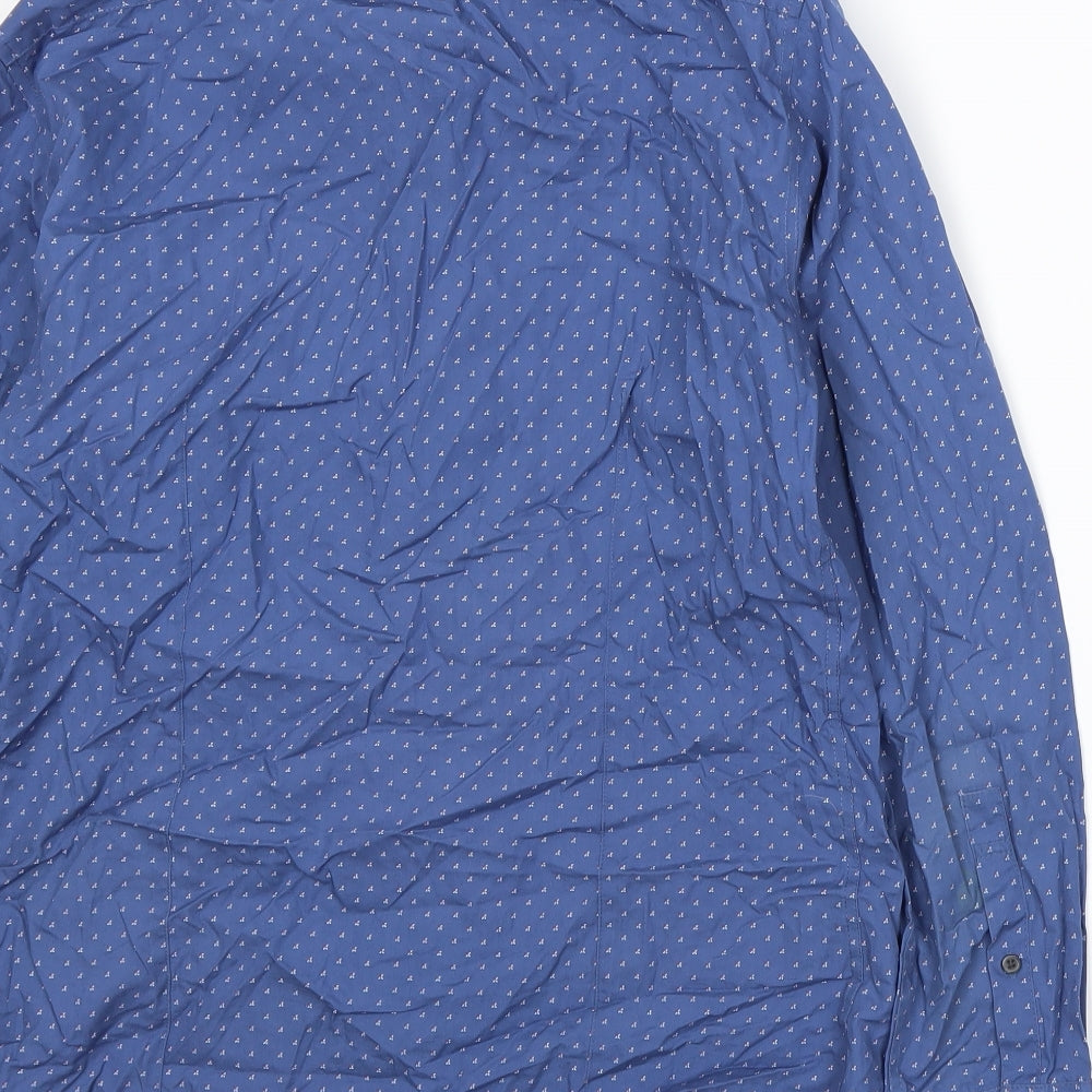 Mens UK Collar Size 15.5 G2000 Smart Blue Dress Shirt