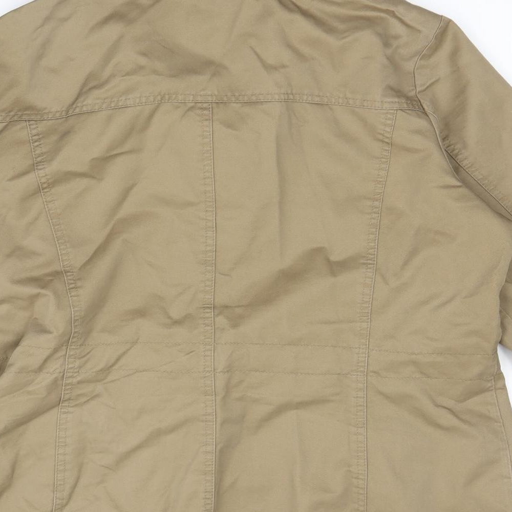 Indigo Womens Beige Overcoat Coat Size 8