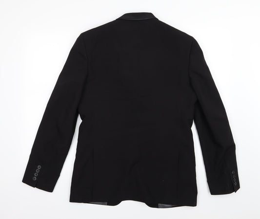 Mens UK Size 38 Cedar Wood State Regular Black Suit Jacket