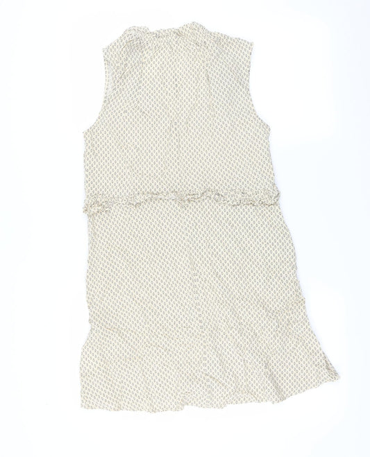 H&M Womens Beige Geometric Mini Size 12