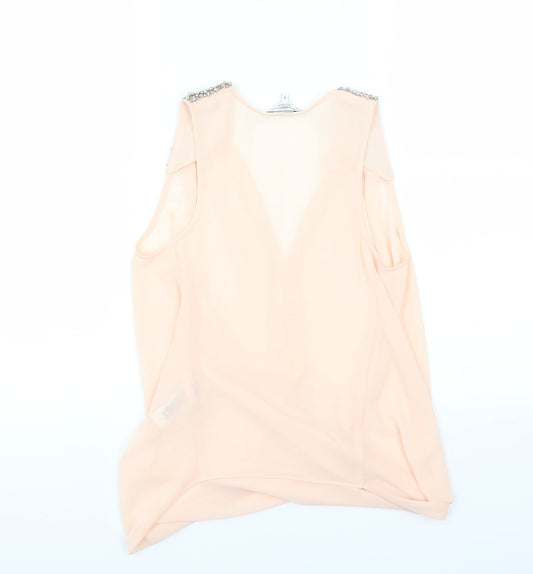 New Look Womens Pink Basic Blouse Size 8