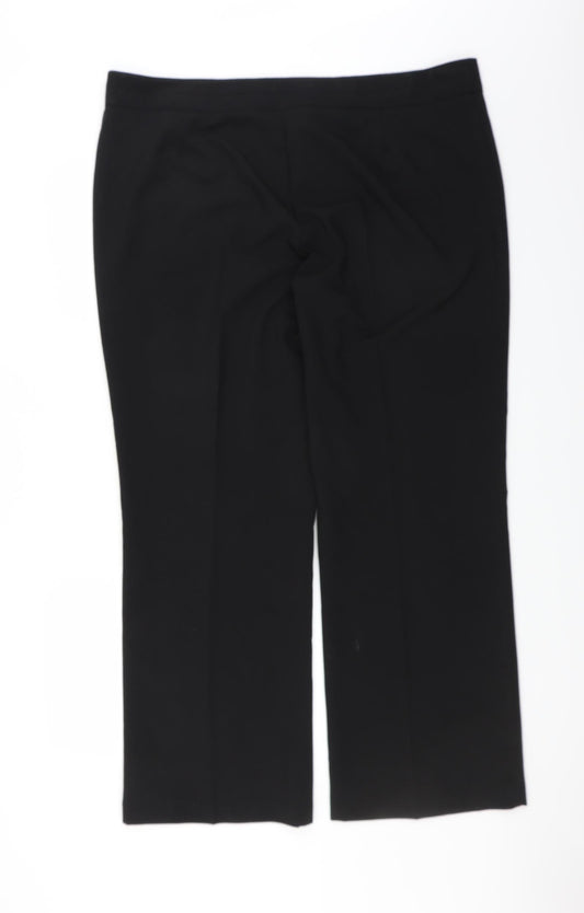 George Womens Black Trousers Size 42 L30 in