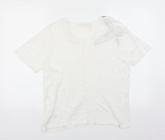 Anna Rose Womens White Pullover Jumper Size L - BUTTERFLY