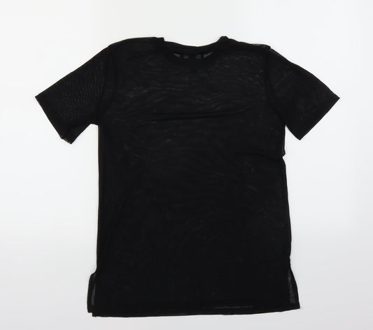 Womens UK Size 8 New Look Black Basic T-Shirt