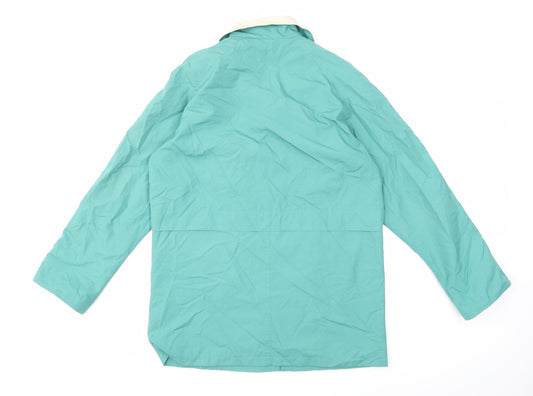 Damart Womens Green Overcoat Coat Size 14