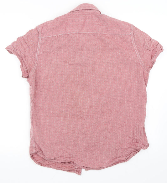 Angelo Litrico Mens Red    Button-Up Size M