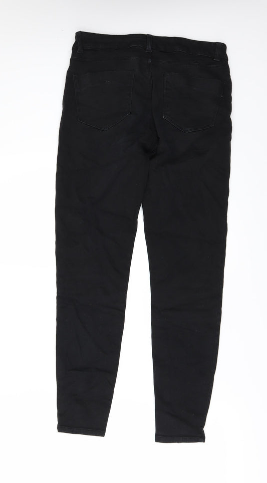 Womens UK Size 30 Preworn Regular Fit Skinny Black Jeans