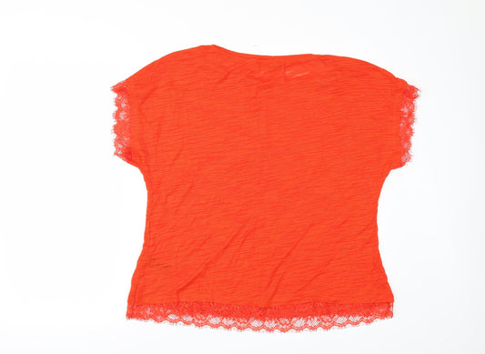 George Womens Orange Basic Polo Size 16 - LACE