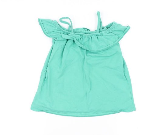 Womens UK Size 10 John Lewis Green Basic T-Shirt