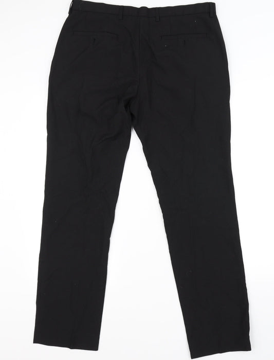 NEXT Mens Black Trousers Size 34 in L31 in