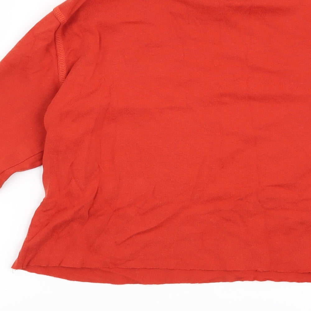 Womens UK Size S Preworn Orange Basic Blouse