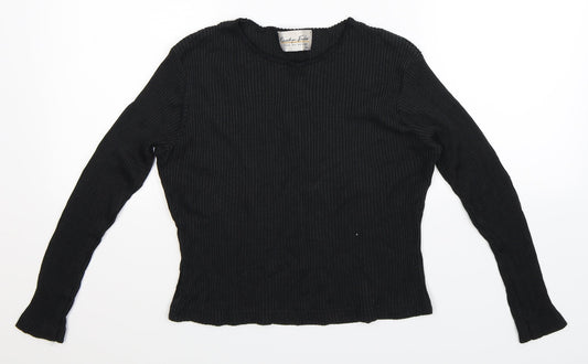 Carolyn Taylor Womens Black Pullover Jumper Size L