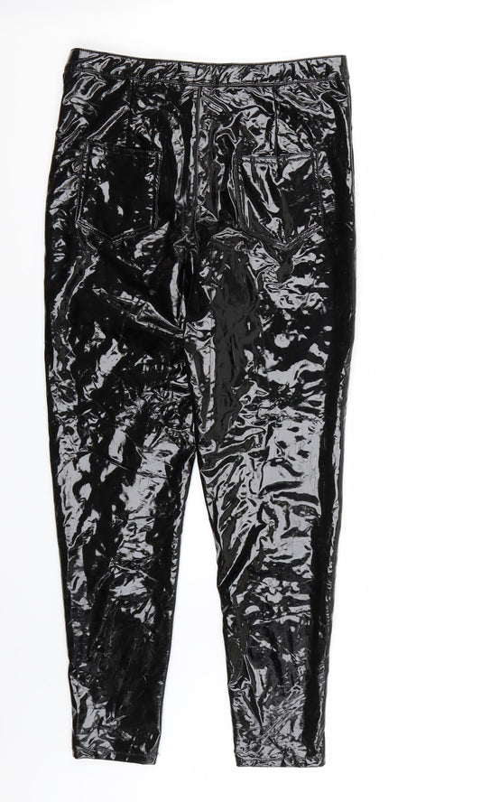 Missguided Womens Black Trousers Size 10 L27 in