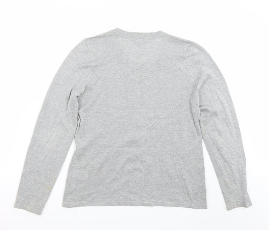 Planet Womens Silver Pullover Jumper Size M
