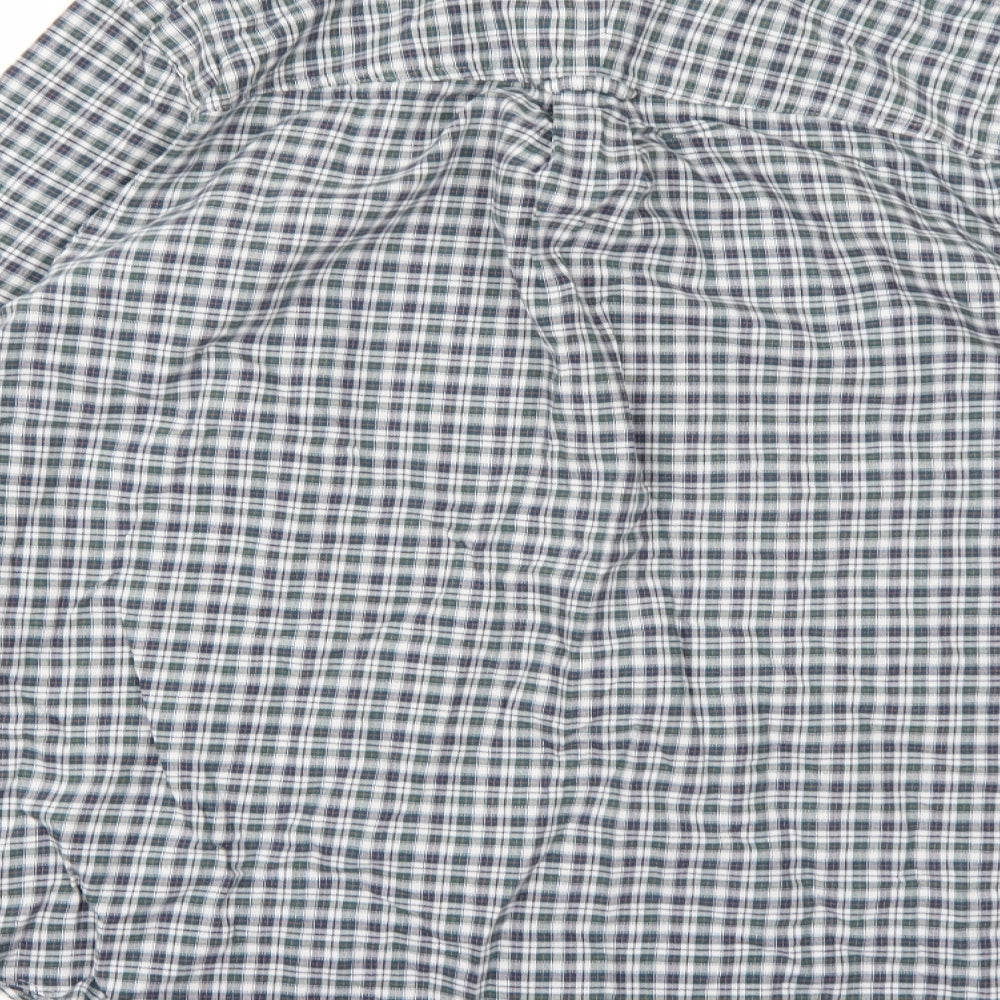 Mens UK Size L john kewis Blue Button-Up Long Sleeve Casual Shirt