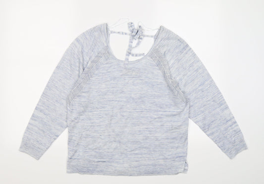 Indigo Womens Blue Knit Pullover Jumper Size 12