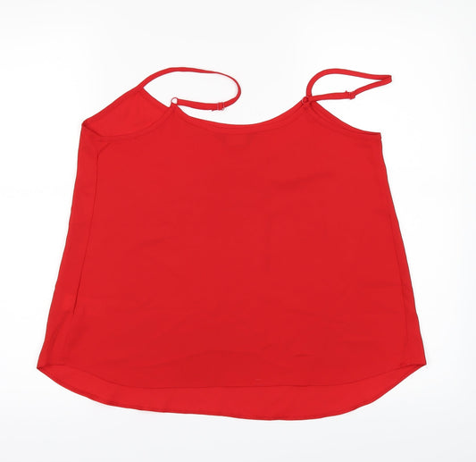 Womens UK Size 12 Dorothy Perkins Red Basic T-Shirt