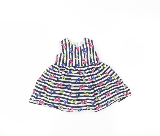 Early days Girls Black Striped Fit & Flare Size 3-6 Months