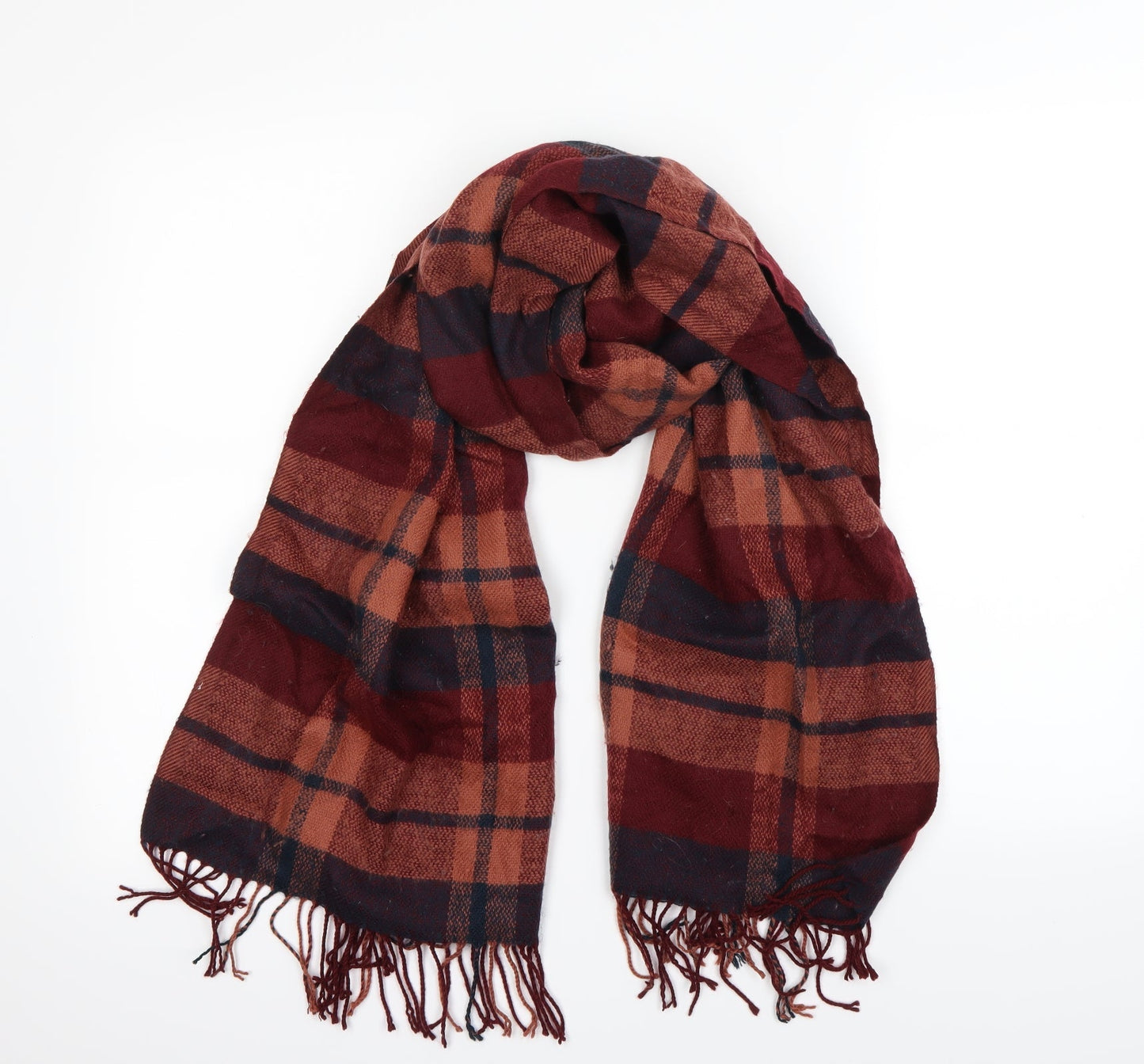 Preworn Multicoloured Check Scarf
