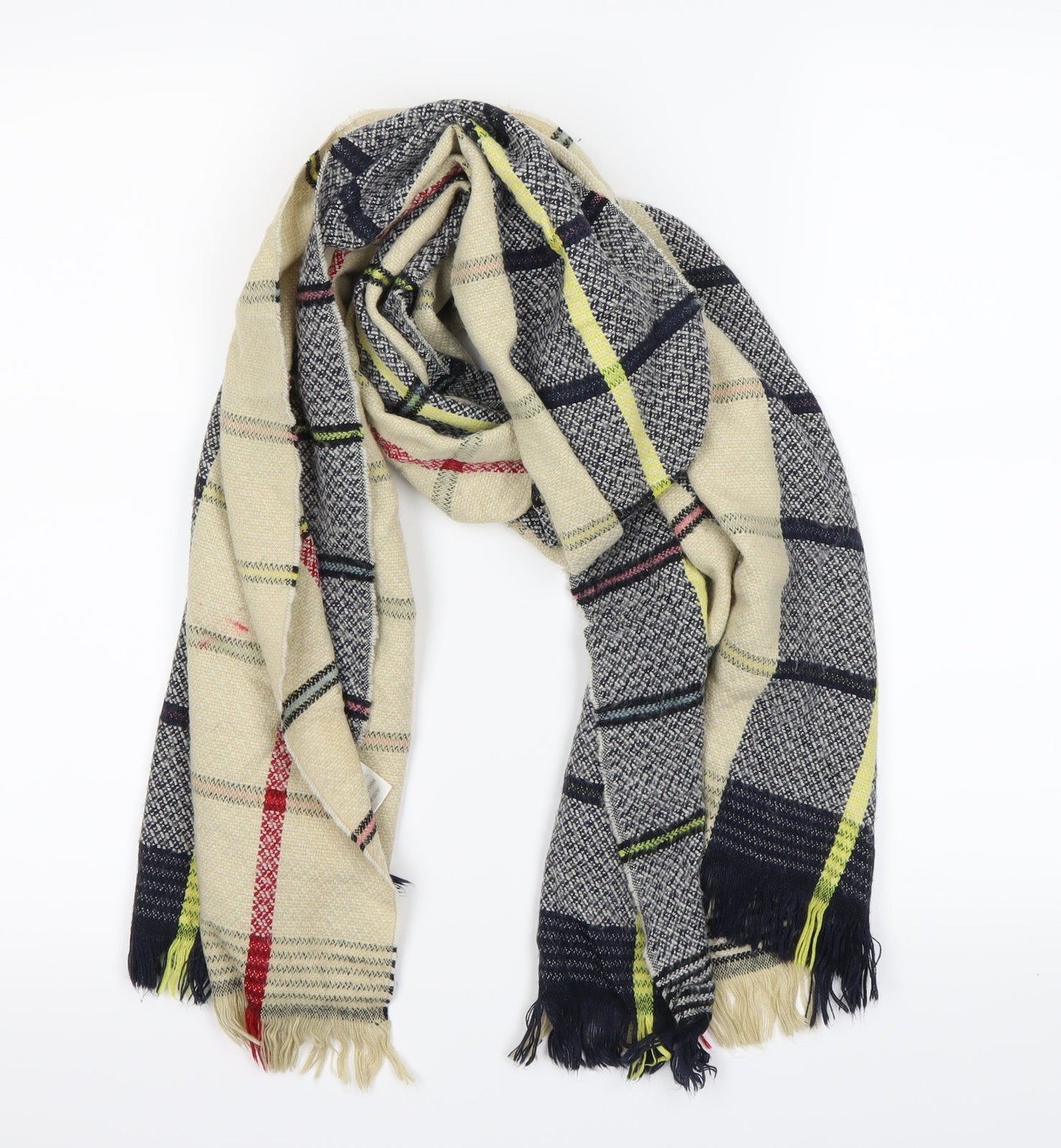 Preworn Multicoloured Check Scarf