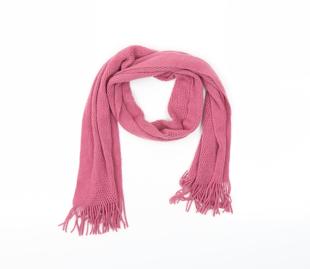Front view of Preworn women’s pink scarf