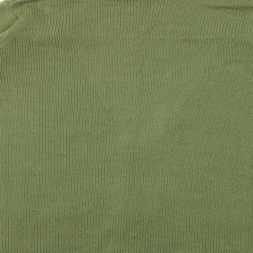 Preworn Womens Green Knit Cardigan Jumper Size 2XL