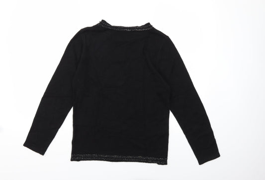 anna rose Womens Black Knit Pullover Jumper Size S