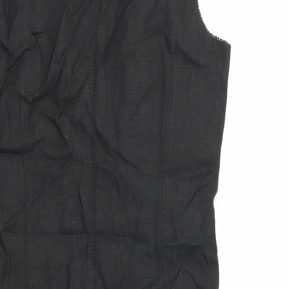 Womens UK Size 10 NEXT Black Tunic Tank