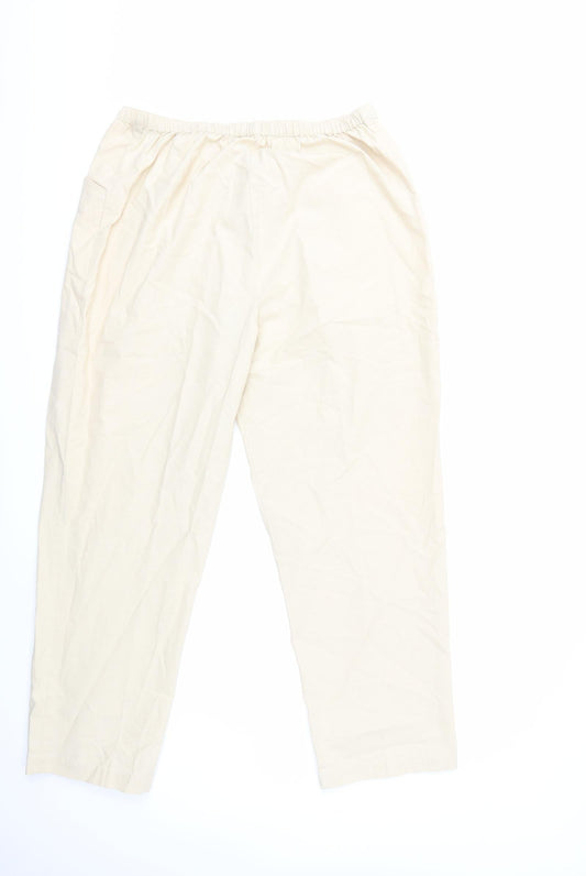 EWM Womens Beige Trousers Size 18 L29 in