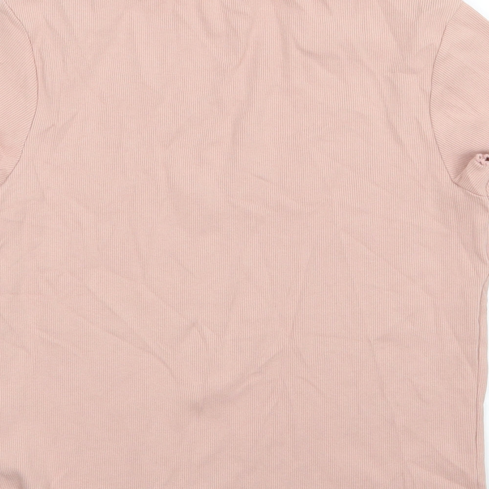 Womens UK Size 16 New Look Pink Basic T-Shirt
