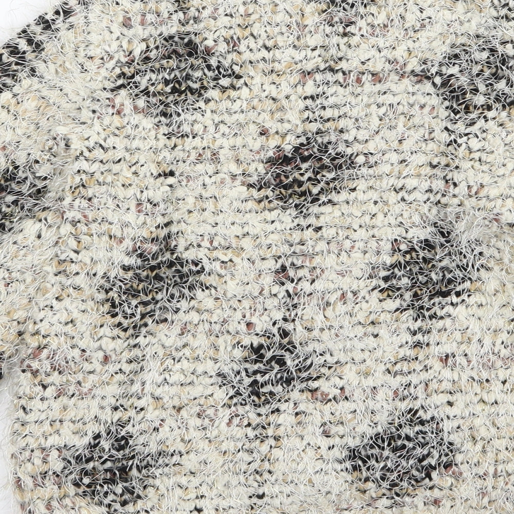 Matalan Girls Beige Argyle/Diamond Knit Pullover Jumper Size 8-9 Years
