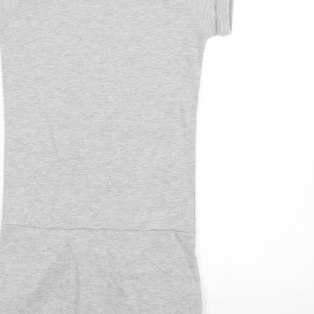 Miss Anna Girls Grey Jersey T-Shirt Dress Size 12 Years