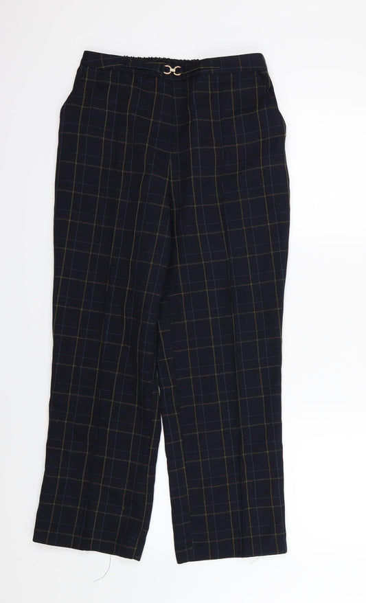 Womens UK Size 12 Damart Regular Fit Blue Trousers