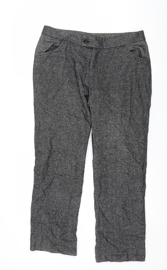 Womens UK Size 34 in Preworn Regular Fit Grey Trousers