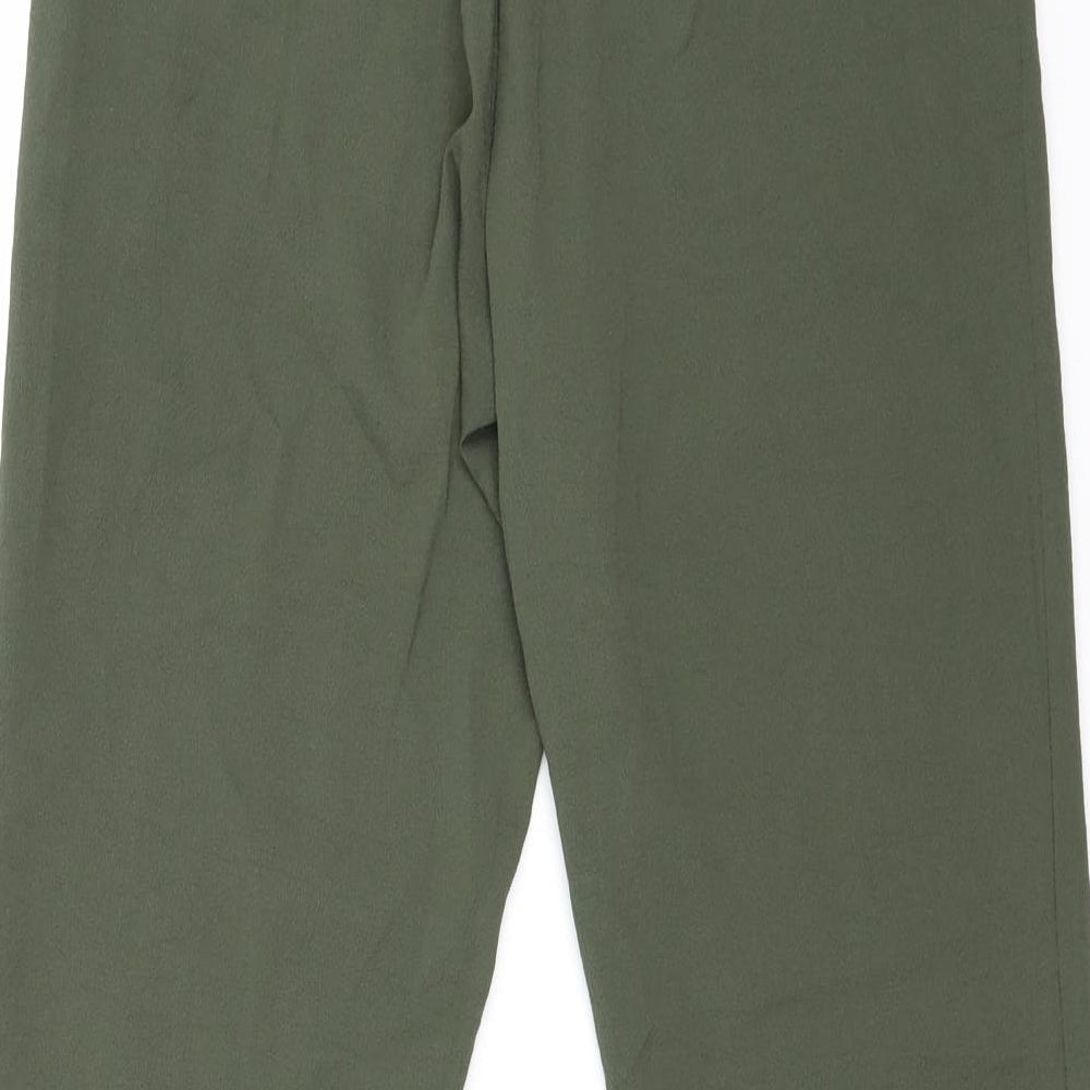 Womens UK Size 8 H&M Regular Fit Carpenter Green Trousers