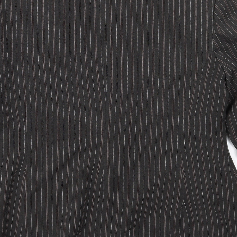 Berkertex Womens Black Striped Jacket Suit Jacket Size 14