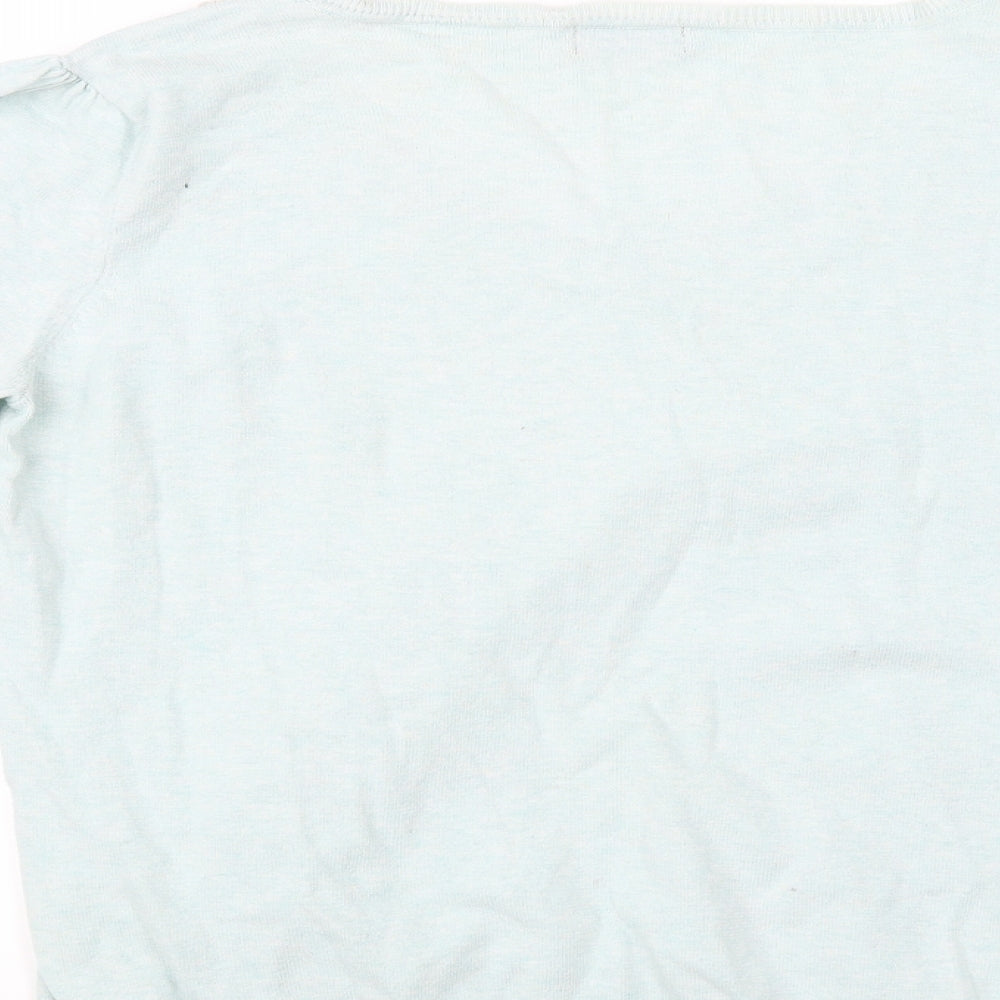 Brand and care label for F&F women’s blue jumper, size UK 14