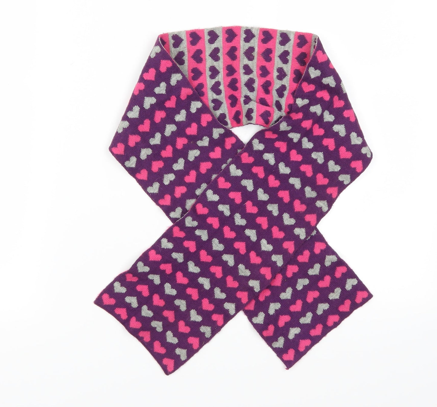 Preworn Girls Purple Geometric Rectangle Scarf Scarves & Wraps One Size - Love Hearts