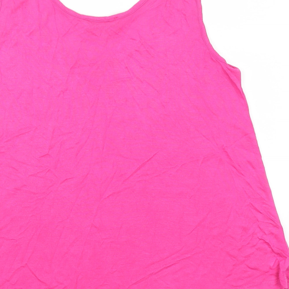Womens UK Size 8 Warehouse Pink Basic Tank