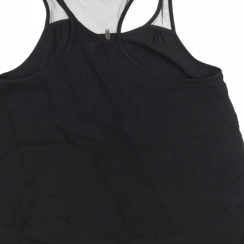 Womens UK Size 4 H&M Black Basic Blouse