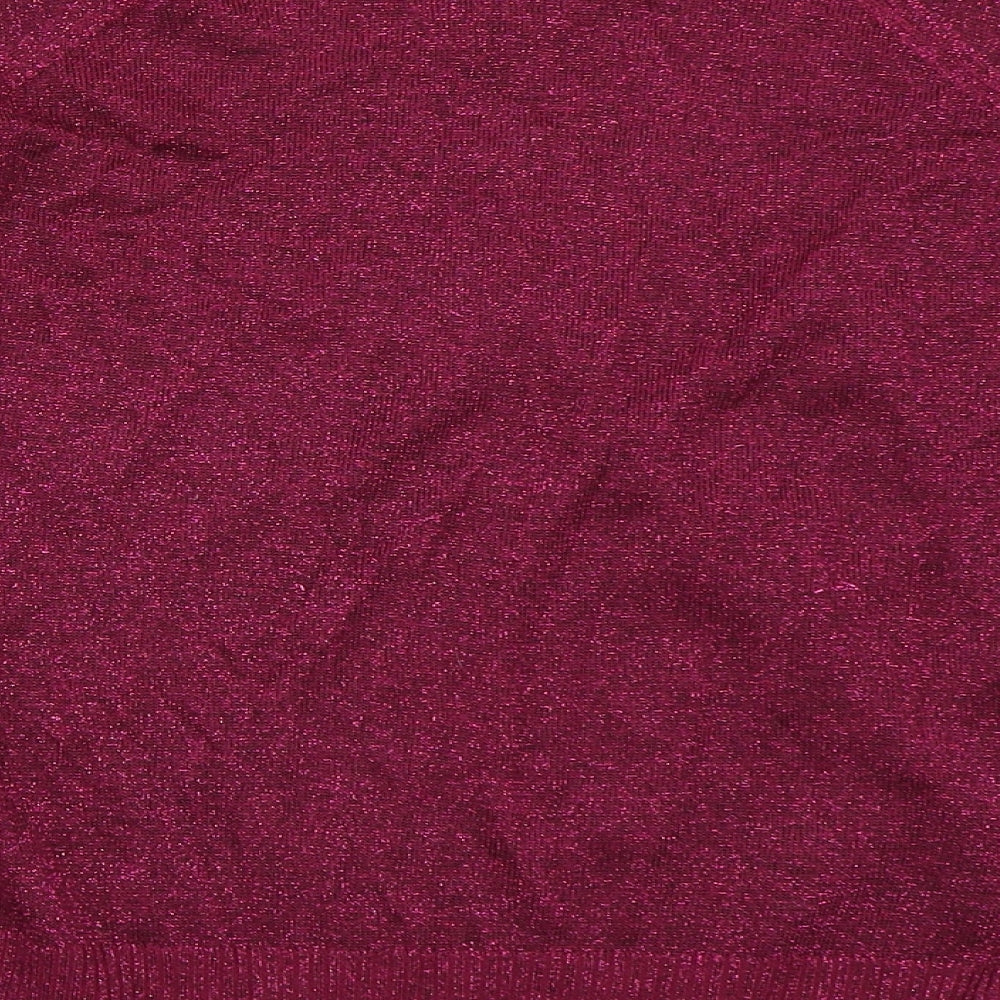 Brand and care label for EWM women’s purple jumper, size UK 16