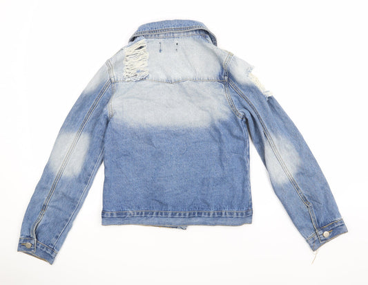 Boohoo Womens Blue Denim Jacket Size 6