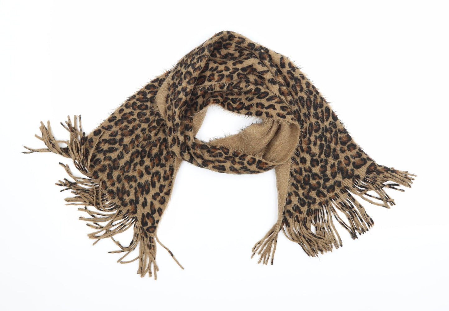 Preworn Womens Beige Knit Scarf