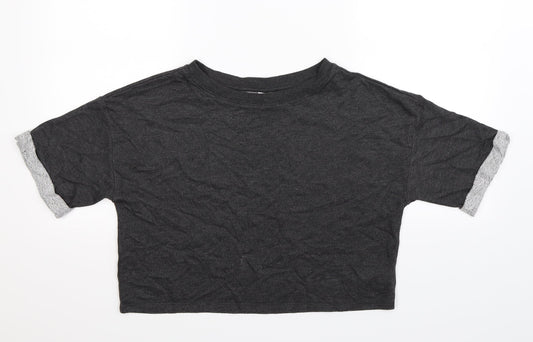 Divided Womens Grey Basic T-Shirt Size M
