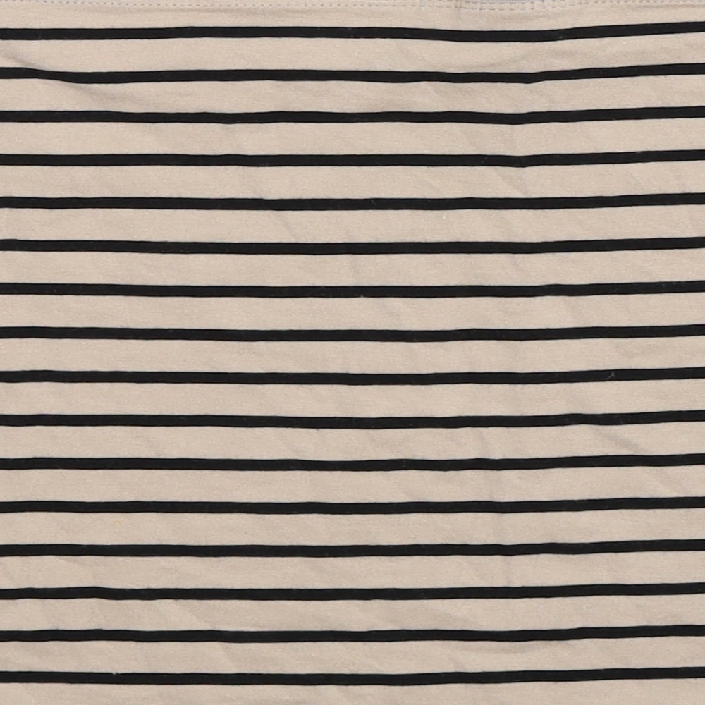 H&M Womens Beige Striped Mini Skirt Size S